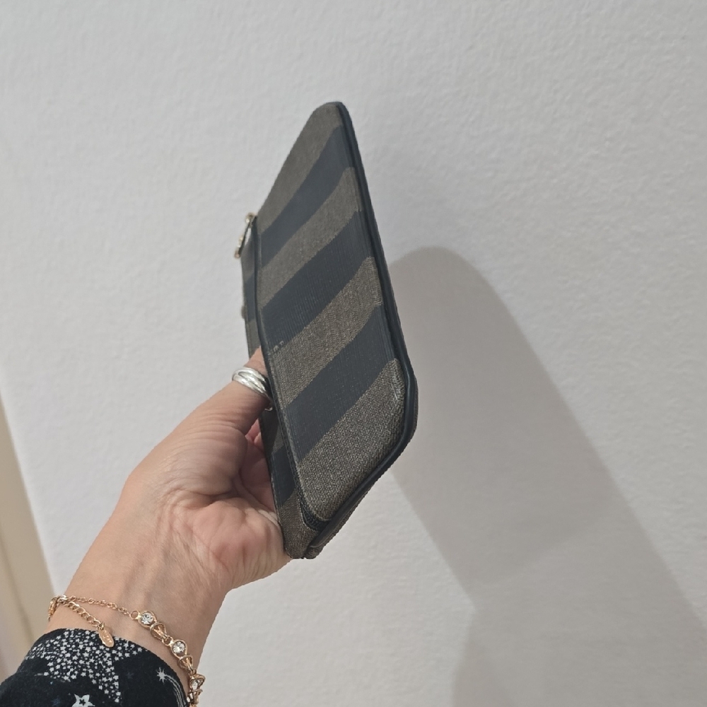 Fendi Black and Brown Striped Pouch - Picture 9 of 16